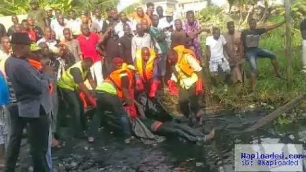 Frustration? Woman Jumps From Bridge into Canal in Lagos